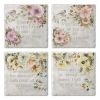 Counterart Sunny Scriptures 4-pack Assorted Tumbled Tile Coasters In White;green;gray;yellow;pink