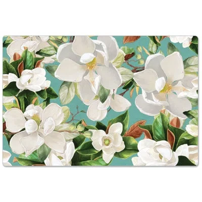 Counterart Sweet Magnolia Comfort Anti-fatigue Mat In White;green