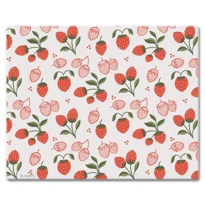 Counterart Tooty Fruity Tempered Glass Cutting Board 12" X 15"