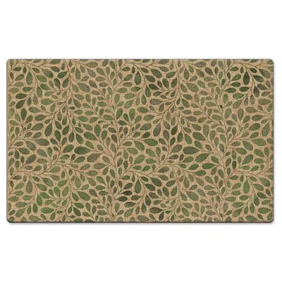 Counterart Verde Garden Linen Look Indoor/outdoor Floor Mat In Brown;green;tan