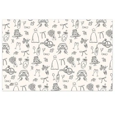 Counterart Wedding Wishes 24 Sheet Premium Paper Stock Placemats In White