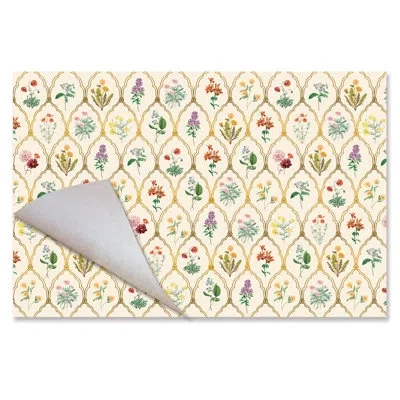 Counterart Wildflowers 24 Sheet Premium Paper Reusable Placemats In Green;red;pink