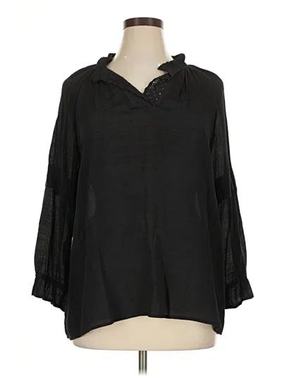 Pre-owned Counterparts 3/4 Sleeve Blouse In Black