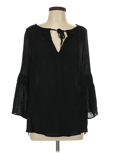 Pre-owned Counterparts 3/4 Sleeve Blouse In Black
