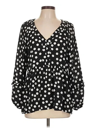 Pre-owned Counterparts 3/4 Sleeve Blouse In Black