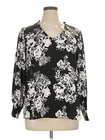 Pre-owned Counterparts 3/4 Sleeve Blouse In Black