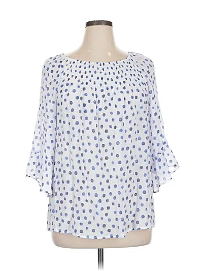 Pre-owned Counterparts 3/4 Sleeve Blouse In Blue