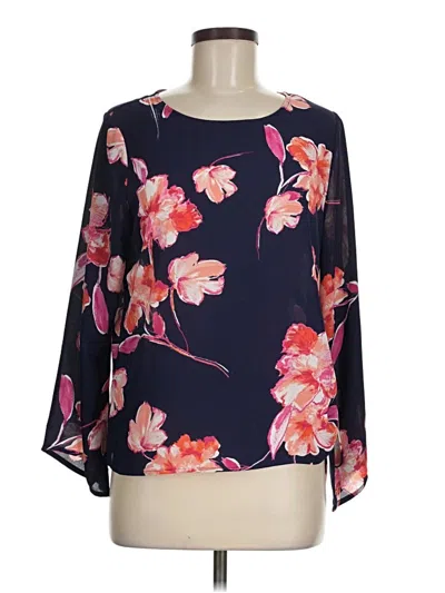 Pre-owned Counterparts 3/4 Sleeve Blouse In Blue