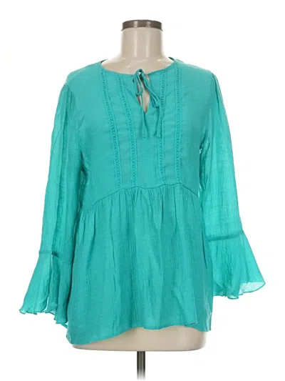 Pre-owned Counterparts 3/4 Sleeve Blouse In Blue