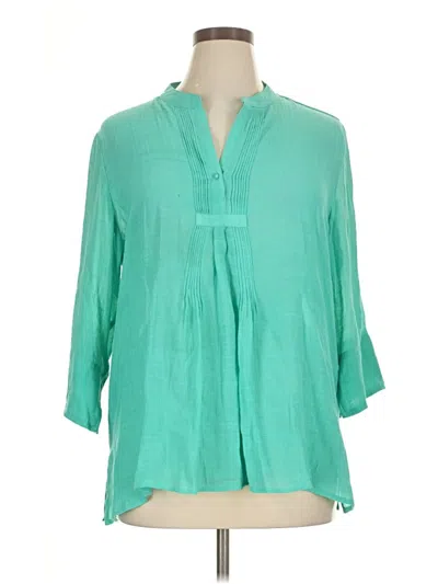 Pre-owned Counterparts 3/4 Sleeve Blouse In Blue