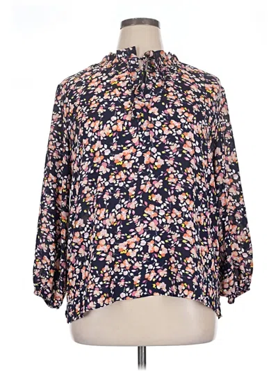 Pre-owned Counterparts 3/4 Sleeve Blouse In Blue