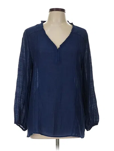 Pre-owned Counterparts 3/4 Sleeve Blouse In Blue