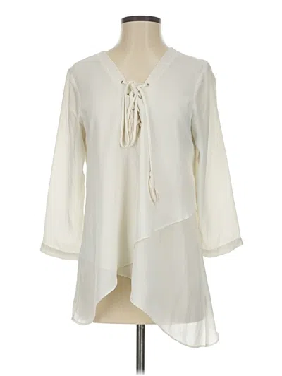 Pre-owned Counterparts 3/4 Sleeve Blouse In Ivory