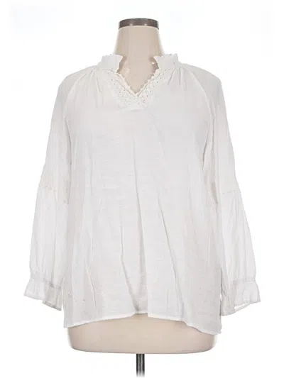 Pre-owned Counterparts 3/4 Sleeve Blouse In Ivory