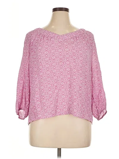 Pre-owned Counterparts 3/4 Sleeve Blouse In Pink
