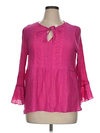 Pre-owned Counterparts 3/4 Sleeve Blouse In Pink