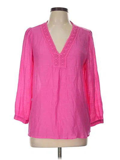 Pre-owned Counterparts 3/4 Sleeve Blouse In Pink