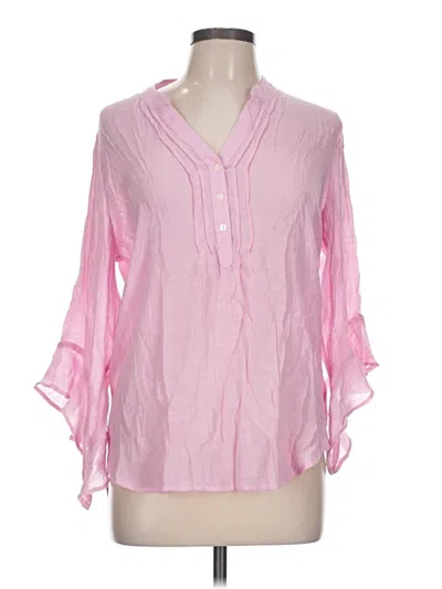 Pre-owned Counterparts 3/4 Sleeve Blouse In Pink