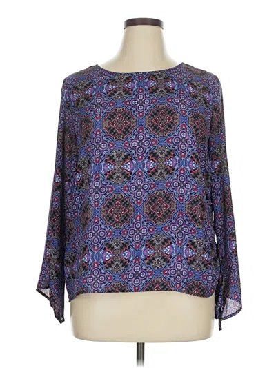 Pre-owned Counterparts 3/4 Sleeve Blouse In Purple