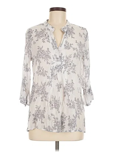 Pre-owned Counterparts 3/4 Sleeve Blouse In Silver