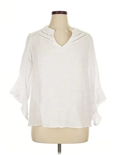 Pre-owned Counterparts 3/4 Sleeve Blouse In White