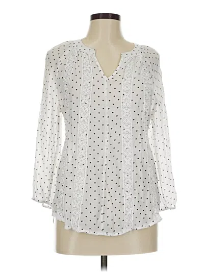 Pre-owned Counterparts 3/4 Sleeve Blouse In White