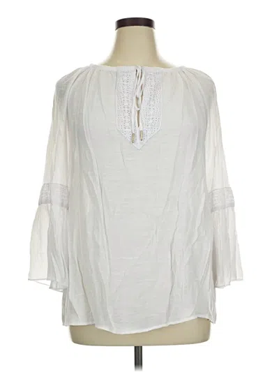 Pre-owned Counterparts 3/4 Sleeve Blouse In White