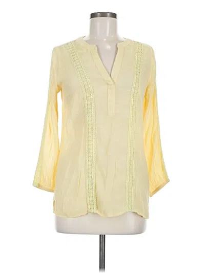 Pre-owned Counterparts 3/4 Sleeve Blouse In Yellow