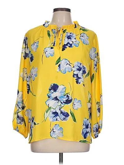 Pre-owned Counterparts 3/4 Sleeve Blouse In Yellow