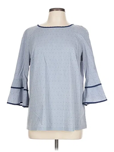 Pre-owned Counterparts 3/4 Sleeve Top Blue Boatneck Tops
