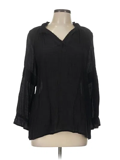 Pre-owned Counterparts Long Sleeve Blouse In Black