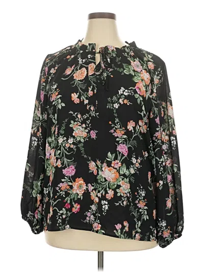 Pre-owned Counterparts Long Sleeve Blouse In Black