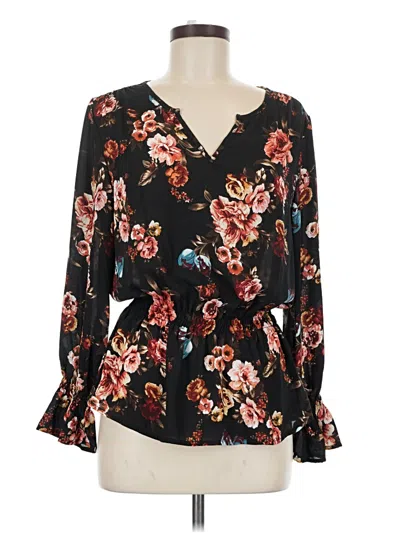 Pre-owned Counterparts Long Sleeve Blouse In Black