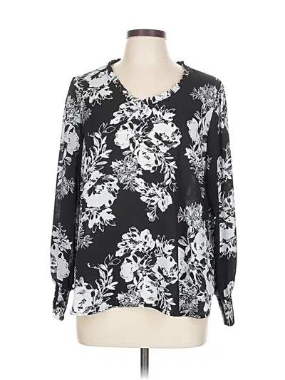 Pre-owned Counterparts Long Sleeve Blouse In Black