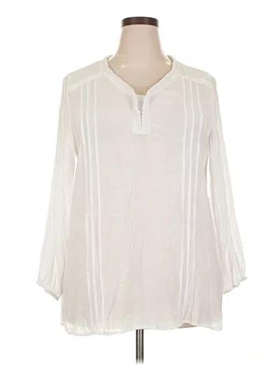Pre-owned Counterparts Long Sleeve Blouse In Ivory