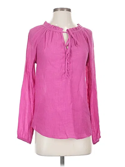Pre-owned Counterparts Long Sleeve Blouse In Pink