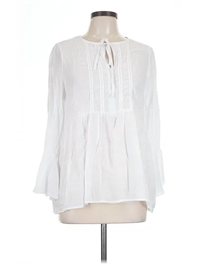 Pre-owned Counterparts Long Sleeve Blouse In White