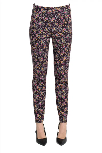 Counterparts Mid Banded Waist Ankle Pull On Pant In Fleur In Multi