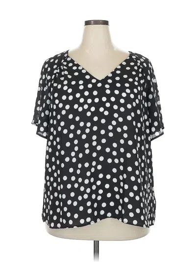 Pre-owned Counterparts Short Sleeve Blouse In Black