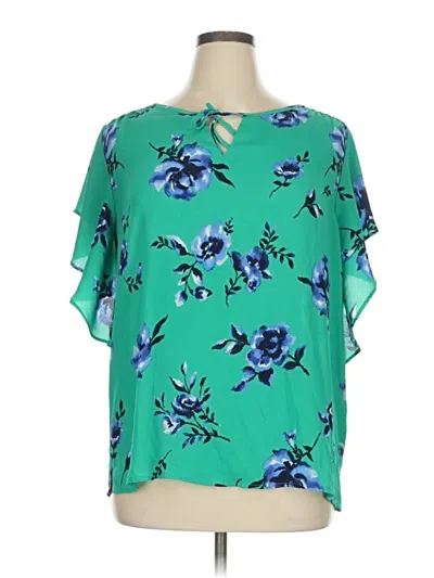 Pre-owned Counterparts Short Sleeve Blouse In Blue
