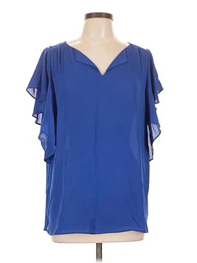 Pre-owned Counterparts Short Sleeve Blouse In Blue