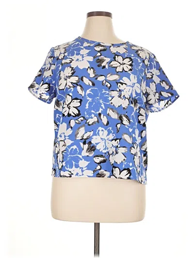 Pre-owned Counterparts Short Sleeve Blouse In Blue