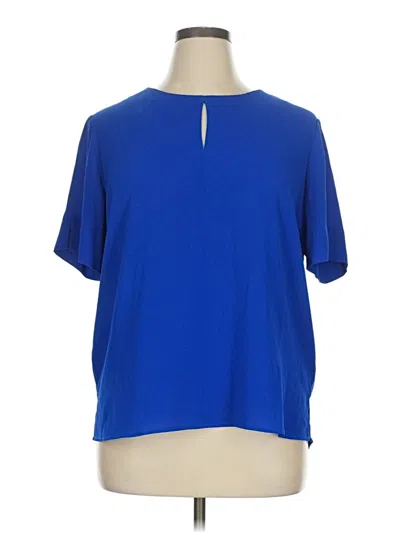 Pre-owned Counterparts Short Sleeve Blouse In Blue