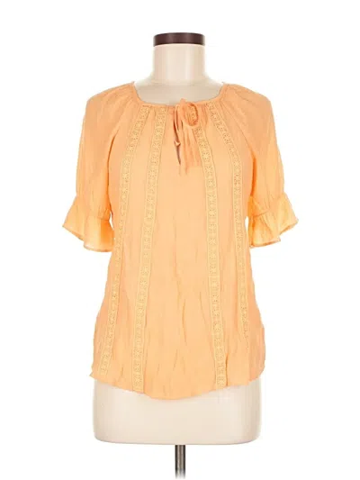 Pre-owned Counterparts Short Sleeve Blouse In Orange