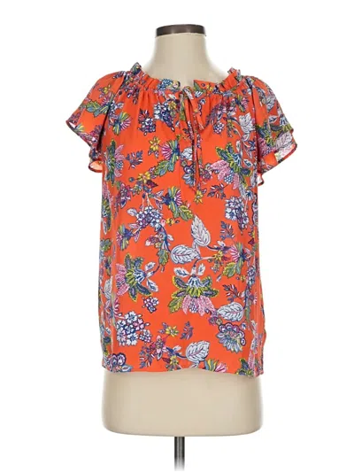 Pre-owned Counterparts Short Sleeve Blouse In Orange
