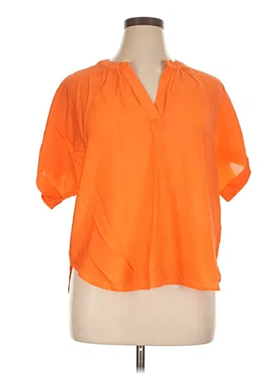 Pre-owned Counterparts Short Sleeve Blouse In Orange
