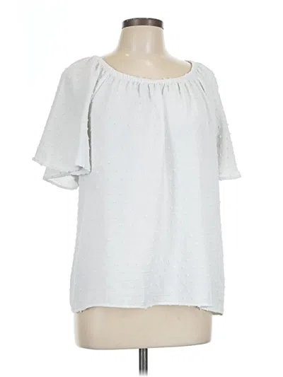 Pre-owned Counterparts Short Sleeve Blouse In Silver