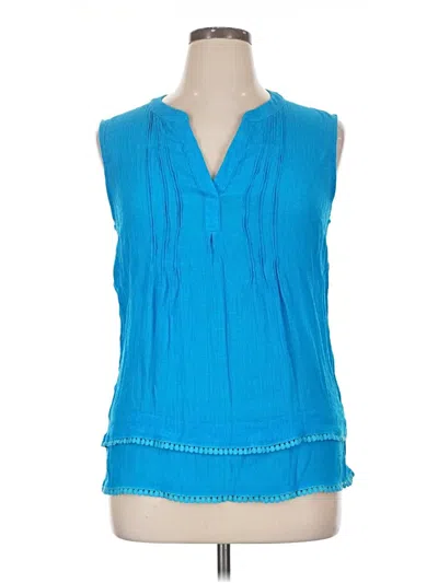Pre-owned Counterparts Sleeveless Blouse In Blue