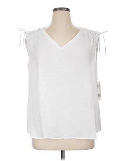 Pre-owned Counterparts Sleeveless Blouse In White