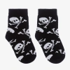 COUNTRY BOYS BLACK COTTON PIRATE SOCKS